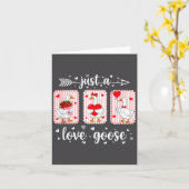 Gewoon een liefhebbende gans Funny Valentijn Schat Kaart (Gele Bloem)