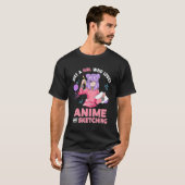 Gewoon een liefhebber van anime en schetsen tekene t-shirt (Voorkant volledig)
