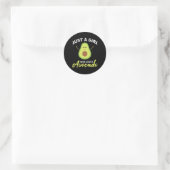 Gewoon een liefhebber van avocado ronde sticker (Tas)