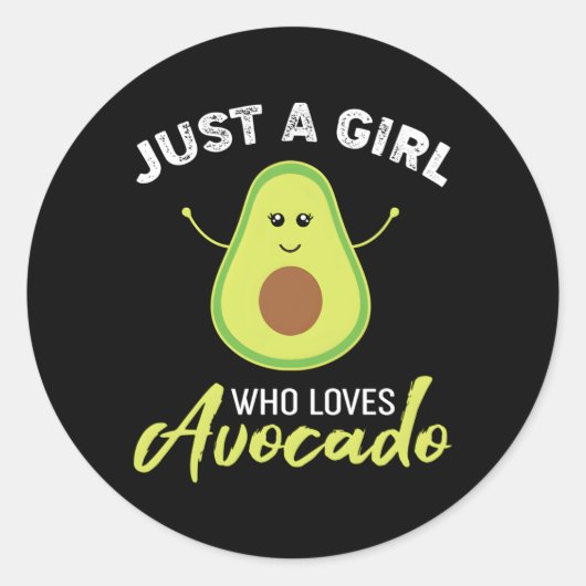 Gewoon een liefhebber van avocado ronde sticker (Voorkant)