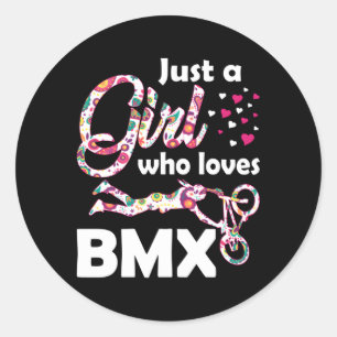 Gewoon een liefhebber van BMX Biking Biker Ronde Sticker