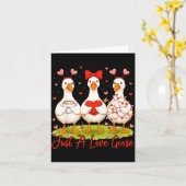 Gewoon een lieflijke gans koffie grappige valentij kaart (Gele Bloem)