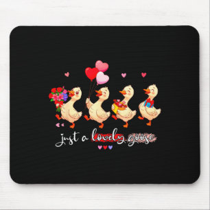 Gewoon een lieflijke gans Schattig grappig dier Sq Muismat