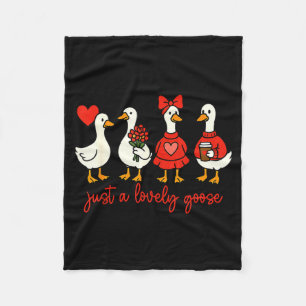 Gewoon een lieflijke gans valentijn eend grappige  fleece deken