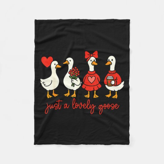 Gewoon een lieflijke gans valentijn eend grappige fleece deken (Voorkant)