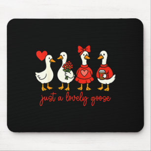 Gewoon een lieflijke gans valentijn eend grappige muismat
