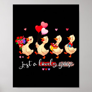 Gewoon een lieve gans Schattig grappig dier Squad Poster