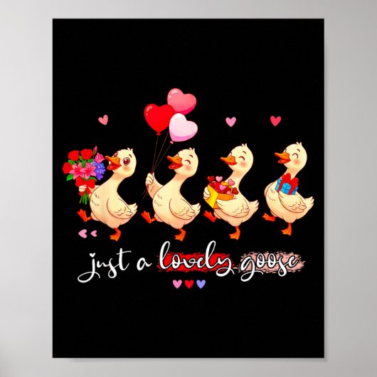Gewoon een lieve gans Schattig grappig dier Squad Poster (Voorkant)