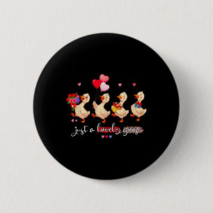 Gewoon een lieve gans Schattig grappig dier Squad Ronde Button 5,7 Cm