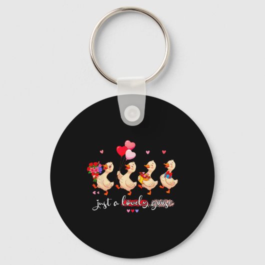 Gewoon een lieve gans Schattig grappig dier Squad  Sleutelhanger (Voorkant)