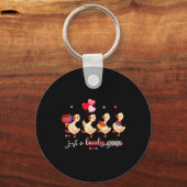 Gewoon een lieve gans Schattig grappig dier Squad  Sleutelhanger (Voorkant)