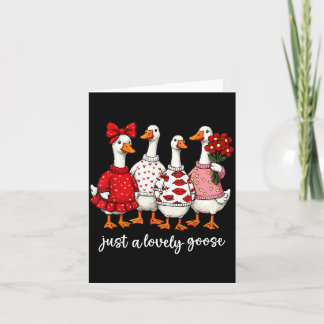 Gewoon Een Lieve Gans Schattige Dwaze Gans Valenti Kaart