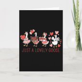Gewoon een lieve gans Schattige dwaze gans Valenti Kaart (Voorkant)