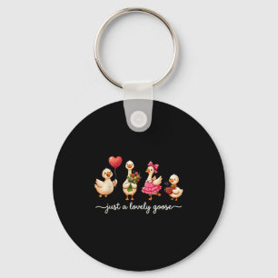 Gewoon een lieve gans Schattige dwaze gans Valenti Sleutelhanger