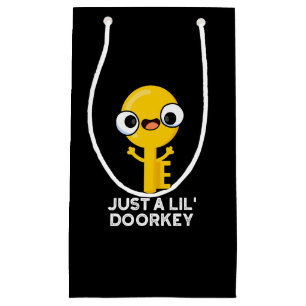 Gewoon een lil door een sleutelhanger Funny Dorky  Klein Cadeauzakje
