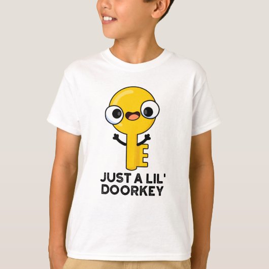 Gewoon een lil door een sleutelhanger, Funny Dorky T-shirt (Voorkant)