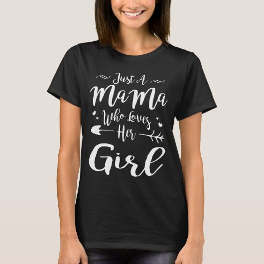 Gewoon een mama die van haar meisje Shirt houdt, m (Voorkant)