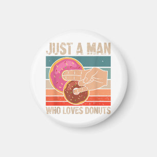 Gewoon een Man die houdt van Donuts 2 in de Pinky  Magneet