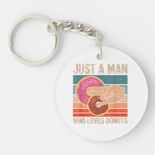 Gewoon een Man die houdt van Donuts 2 in de Pinky Sleutelhanger