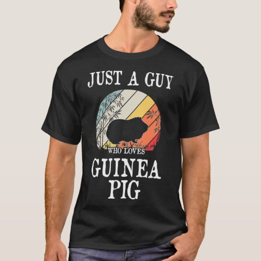 Gewoon een man die houdt van Guinee Pig Premium _1 T-shirt (Voorkant)