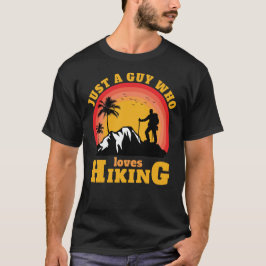 Gewoon een man die houdt van wandelen buiten buite t-shirt