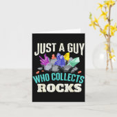 Gewoon Een Man Die Stenen Verzamelt - Steenverzame Kaart (Gele Bloem)