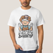 Gewoon een man die van bakken houdt t-shirt (Voorkant)