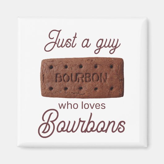 Gewoon een man die van bourbons houdt magneet (Voorkant)