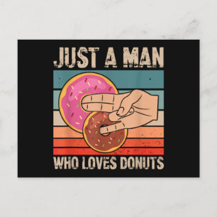 Gewoon een man die van donuts houdt 2 in de pinky briefkaart