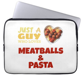 Gewoon een man die van gehakt en pasta houdt laptop sleeve