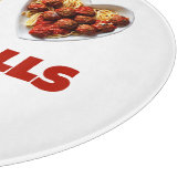 Gewoon een man die van gehakt en pasta houdt snijplank (Hoek)