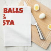 Gewoon een man die van gehakt en pasta houdt theedoek (Quarter Fold)