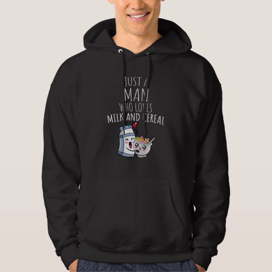 Gewoon een Man die van melk en graan houdt! Hoodie (Voorkant)