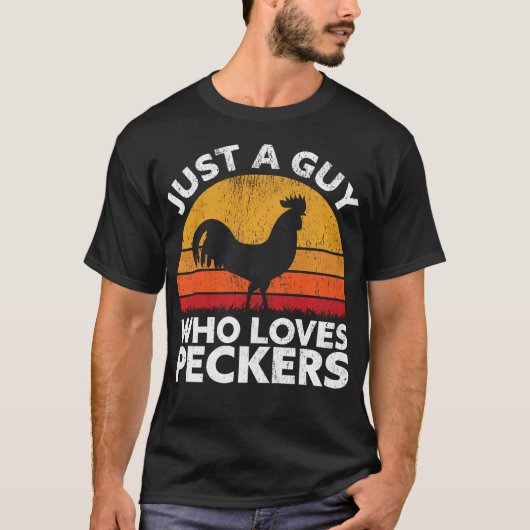 Gewoon een man die van pikhouwelen houdt - grappig t-shirt (Voorkant)