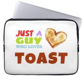 Gewoon een man die van Toast houdt Laptop Sleeve