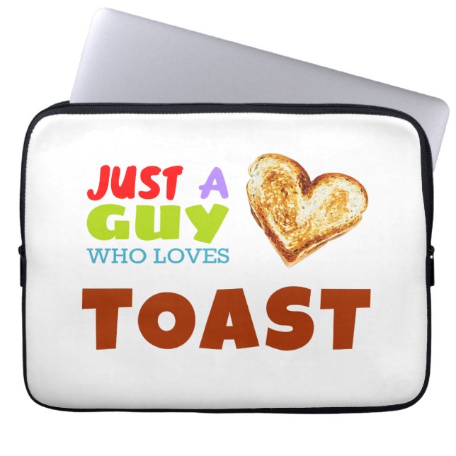 Gewoon een man die van Toast houdt Laptop Sleeve (Voorkant)