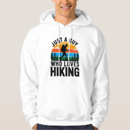Gewoon Een Man Die Wandelen Liefheeft Retro Hoodie