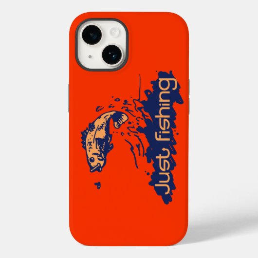 Gewoon een mannen oranje rode koker vissen Case-Mate iPhone case (Achterkant)
