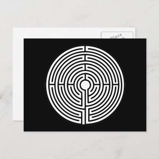 Gewoon een Maze Circular Briefkaart (Voorkant / Achterkant)