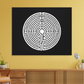 Gewoon een Maze Circular Canvas Afdruk (Insitu (Woonkamer))