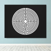 Gewoon een Maze Circular Canvas Afdruk (Insitu (Houten vloer))