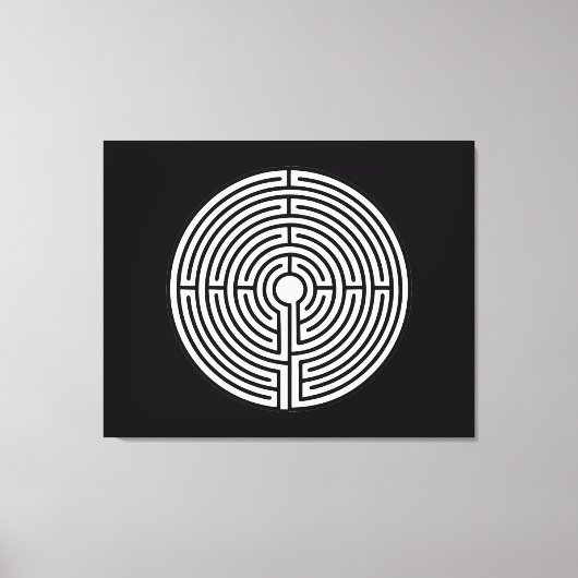 Gewoon een Maze Circular Canvas Afdruk (Voorkant)