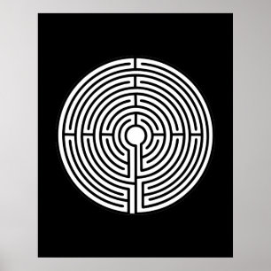 Gewoon een Maze Circular Poster