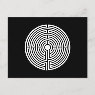 Gewoon een Maze op Black Briefkaart