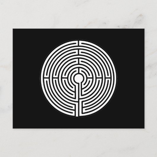 Gewoon een Maze op Black Briefkaart (Voorkant)