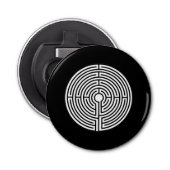 Gewoon een Maze op Black Button Flesopener (Voorkant)