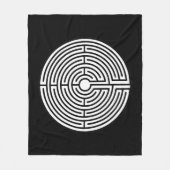 Gewoon een Maze op Black Fleece Deken (Voorkant)