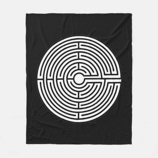 Gewoon een Maze op Black Fleece Deken (Voorkant)