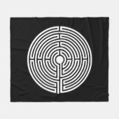 Gewoon een Maze op Black Fleece Deken (Voorkant (Horizontaal))
