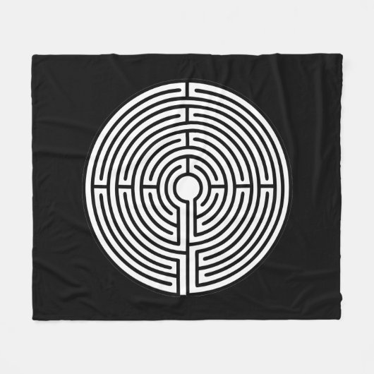 Gewoon een Maze op Black Fleece Deken (Voorkant (Horizontaal))
